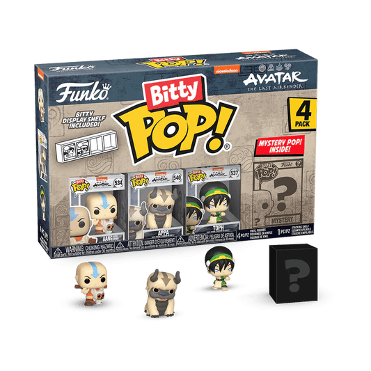 Funko Bitty Pop Avatar - Aang con Momo, Appa, Toph y figura misteriosa - Tópica Shop