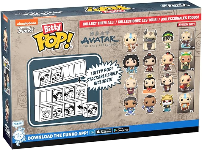 Funko Bitty Pop!: Avatar: The Last Airbender Mini - Aang con Momo, Appa, Toph y figura misteriosa