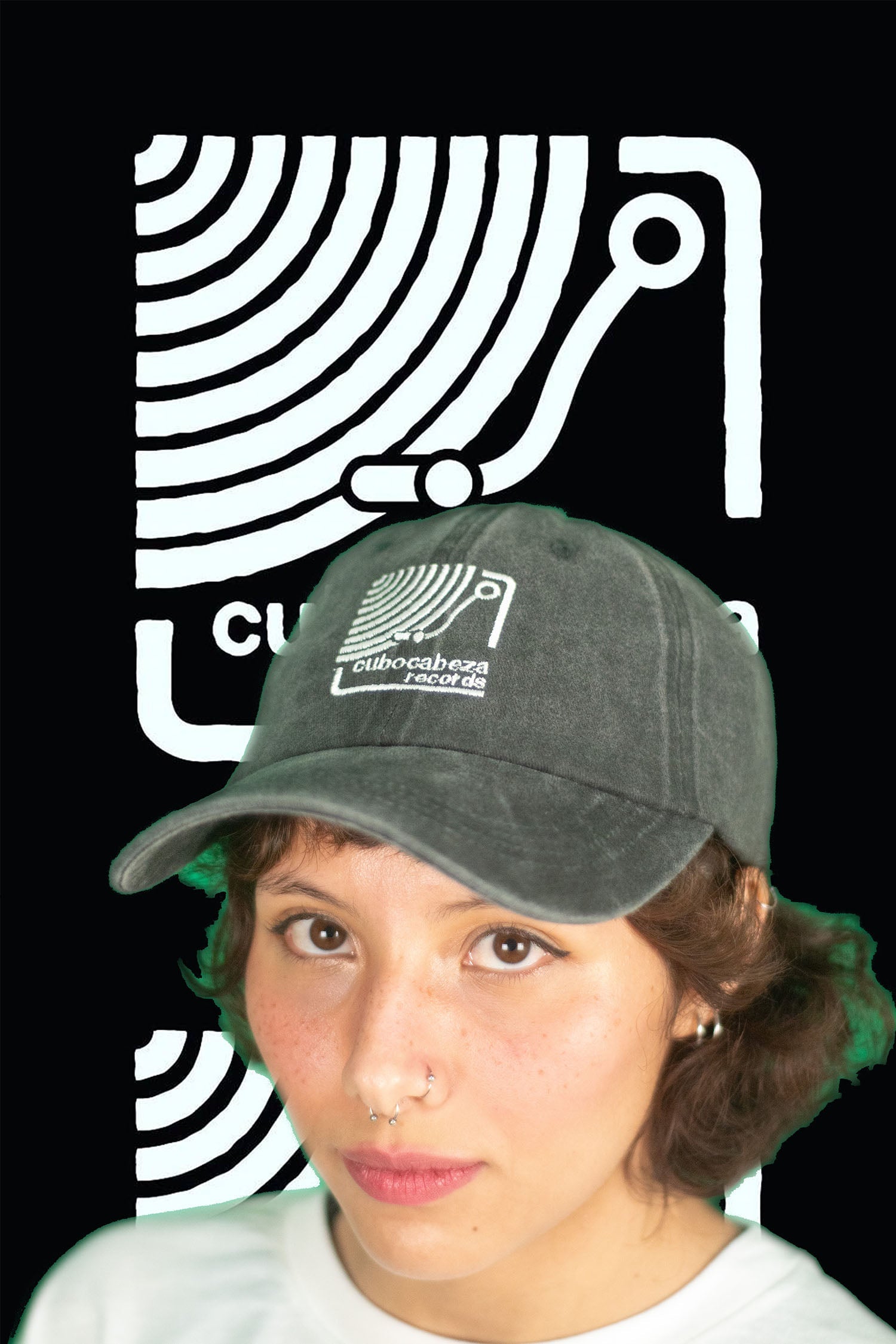 Gorra Oficial de Cubocabeza Records Negra - Tópica Shop